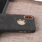 Wholesale iPhone X (Ten) Wool Style Armor Hybrid Case (Gray)